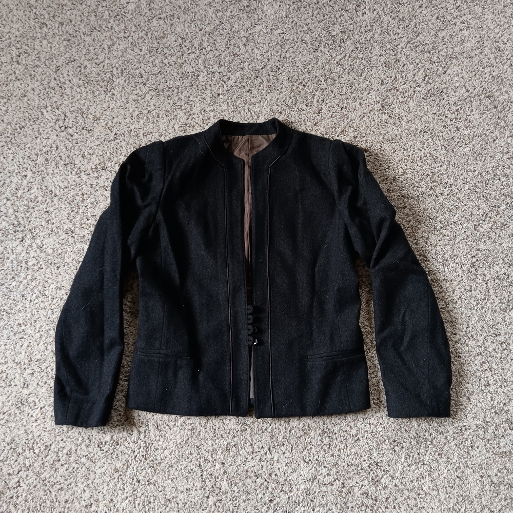 VTG Forecaster Of Boston 100% Wool Cropped Militaristic S 5/6 Jacket Y2k Unique